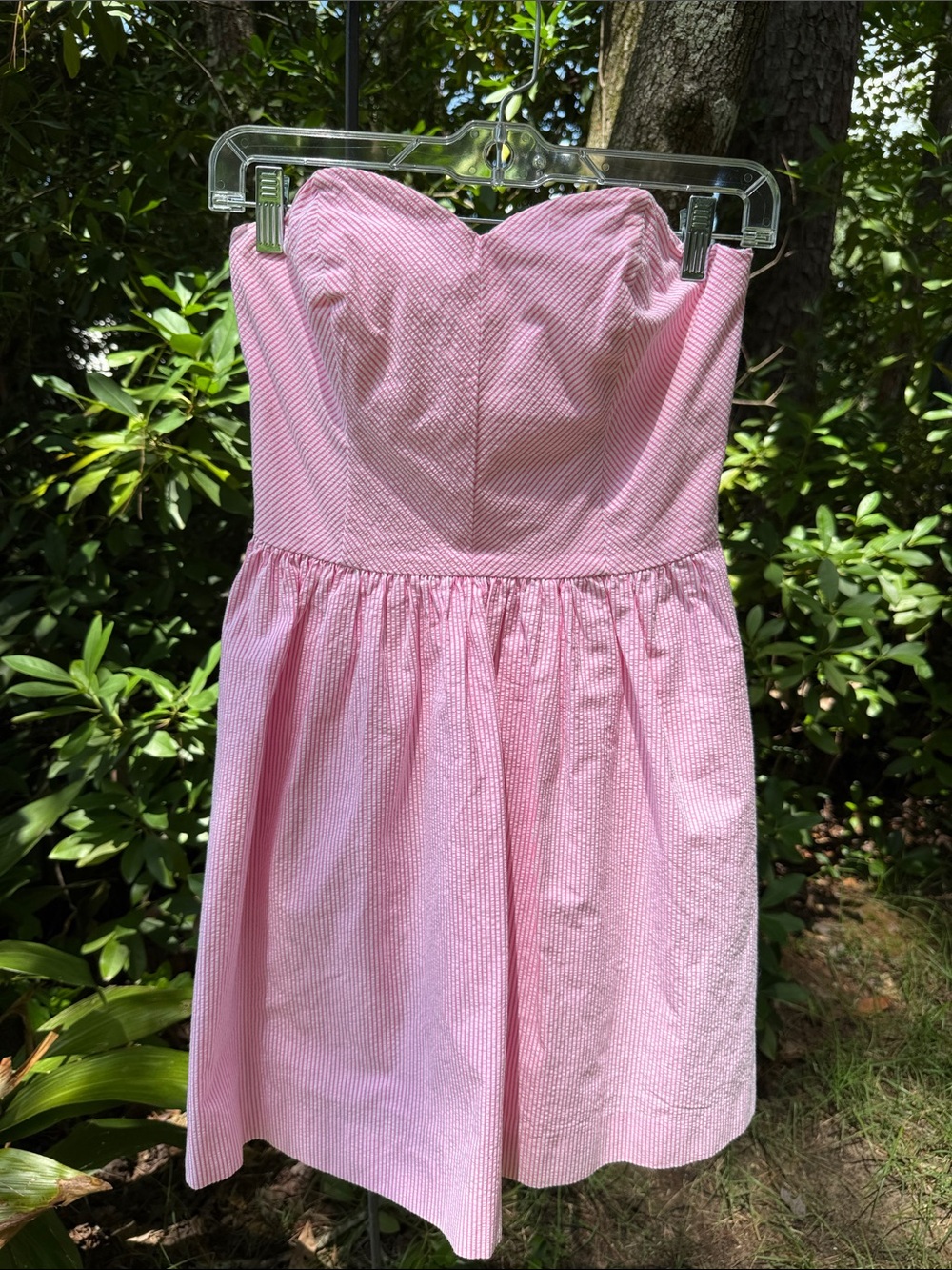 Lilly Pulitzer Pink Striped Strapless Dress